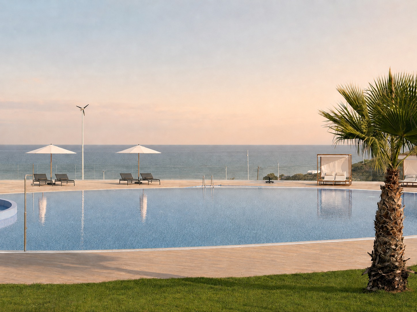 Piscina de Mirador Racó Calent frente al mar