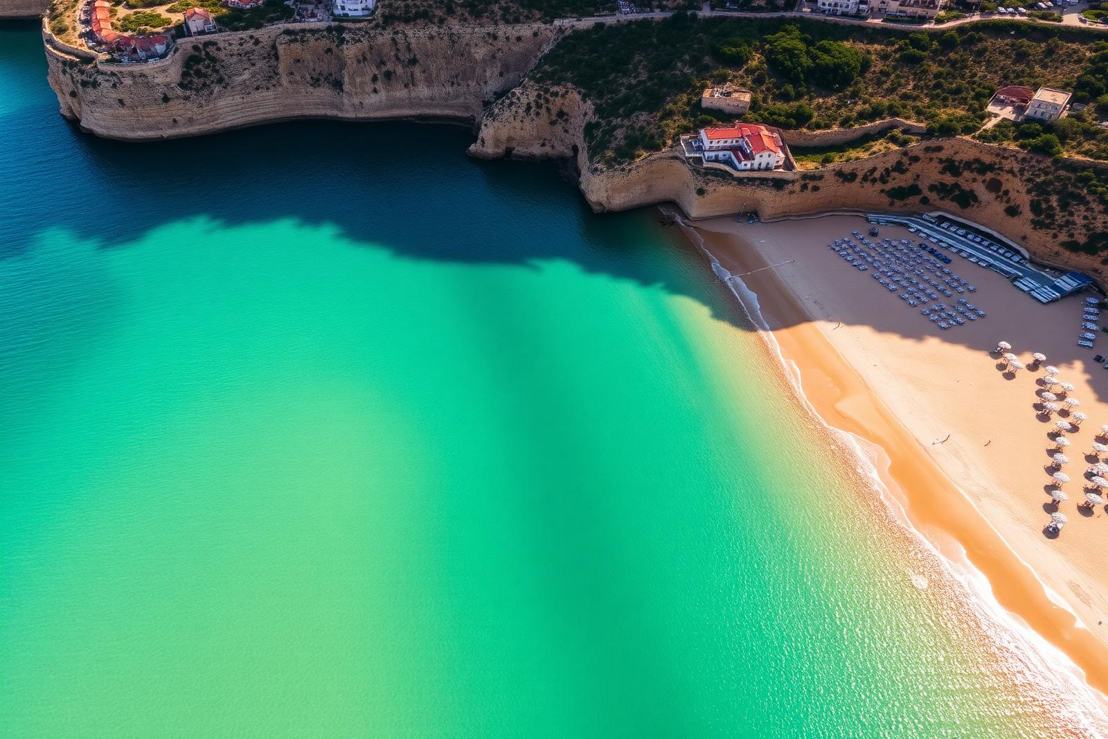 Vista aérea de la Playa Norte de Peñíscola